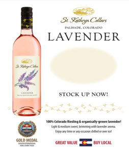 lavender wine display pricer
